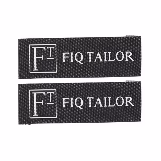 Etiqueta de logotipo de etiqueta tejida satén de poliéster de silicona personalizada para bolsas de ropa de moda zapatos sombreros